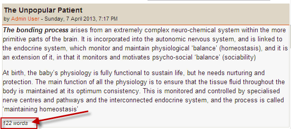 moodle, word count bottom , 2.5