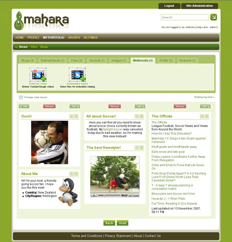 Mahara, eportfolio, school, education