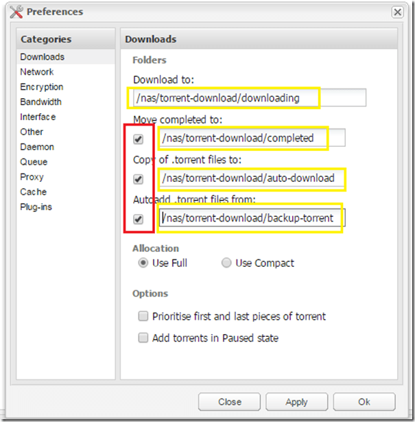 deluge-web-Preferences-Downloads-changed